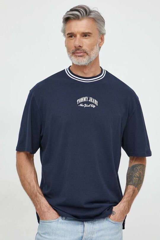 

Хлопковая футболка Tommy Jeans, темно-синий