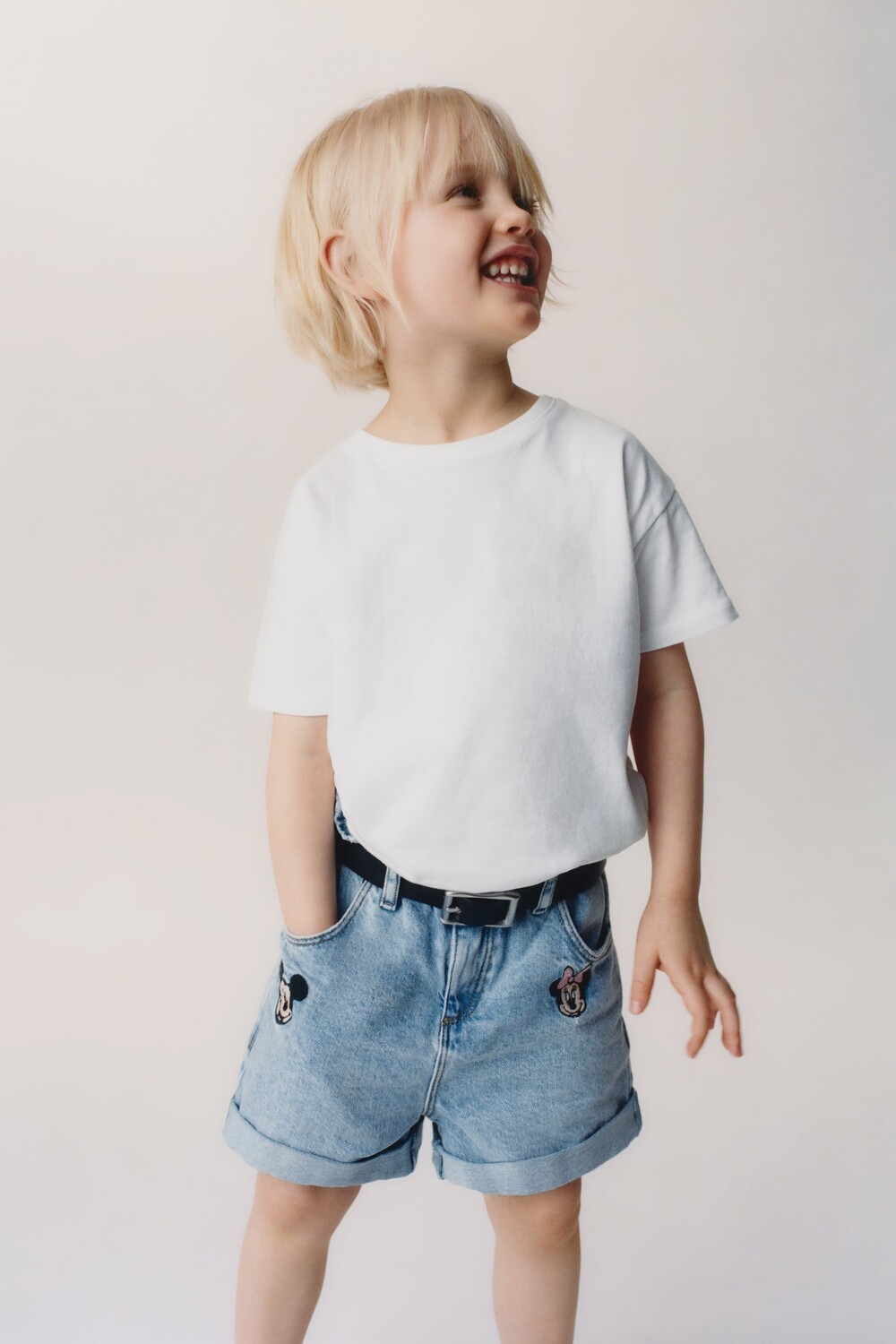 

Микки и минни маус disney джинсовые шорты Zara, синий