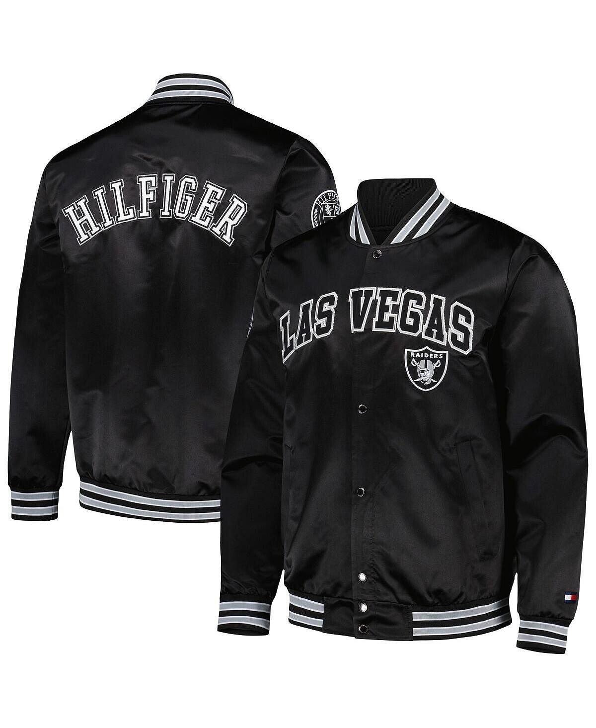 

Мужская черная куртка на кнопках Las Vegas Raiders Elliot Varsity Tommy Hilfiger, Черный