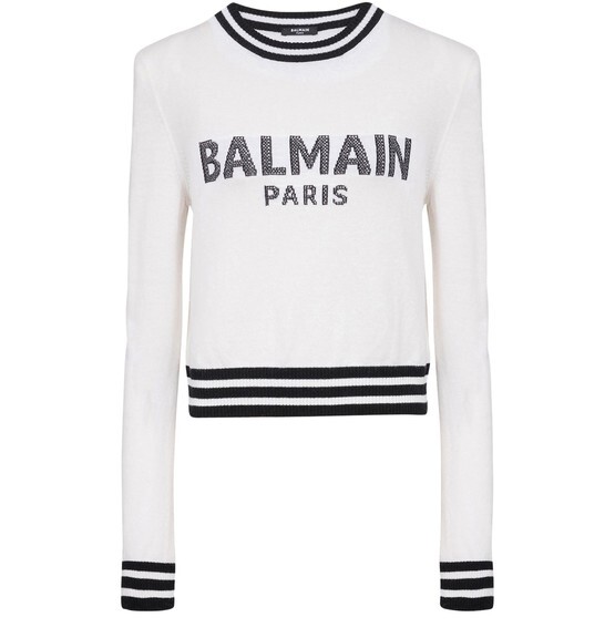 

Укороченная шерстяная толстовка с логотипом Balmain Balmain