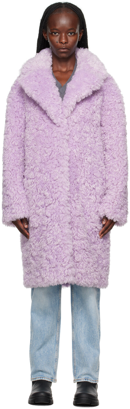 

Пальто из искусственного меха Stand Studio Purple Camille Cocoon