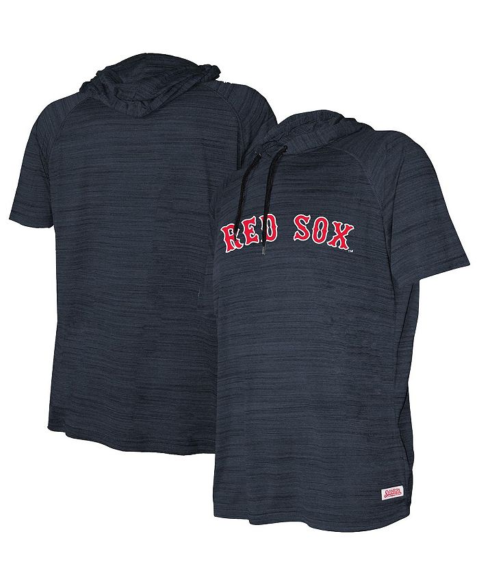 цена Пуловер с короткими рукавами и капюшоном с короткими рукавами и регланами для больших мальчиков и девочек Heather Navy Boston Red Sox Stitches, синий