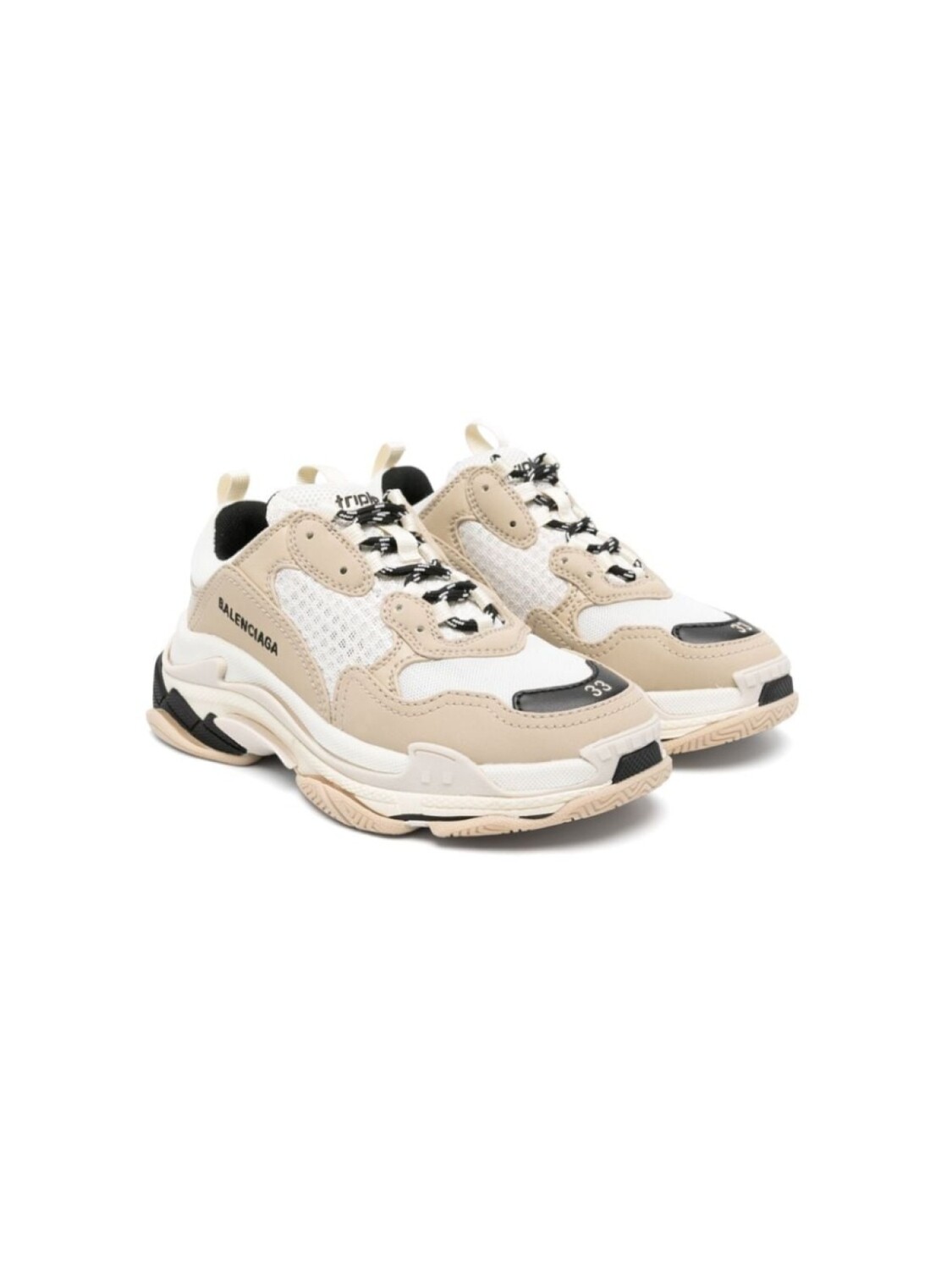

Balenciaga кроссовки Triple S со вставками, белый