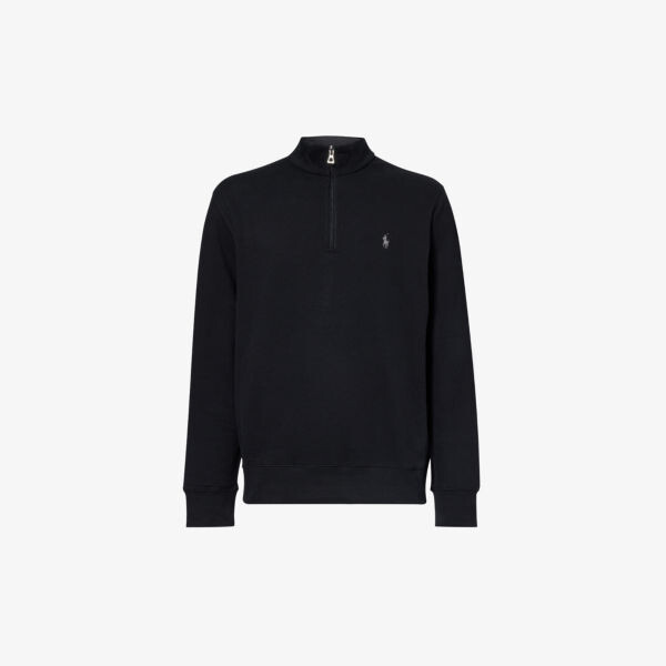 

Трикотажная толстовка из смесового хлопка с воротником-воронкой Polo Ralph Lauren, черный
