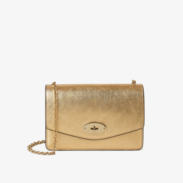 

Маленькая сумка через плечо Darley из металлизированной кожи Mulberry, желтый