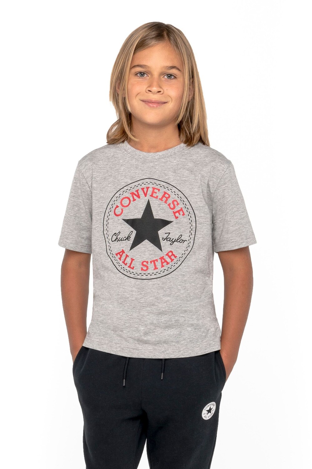 

Футболка с нашивкой Чак Converse, серый