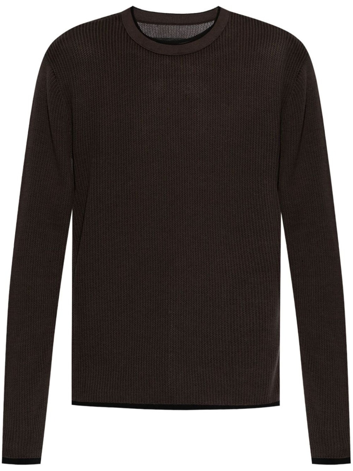 

Rag & bone джемпер с круглым вырезом в рубчик, коричневый