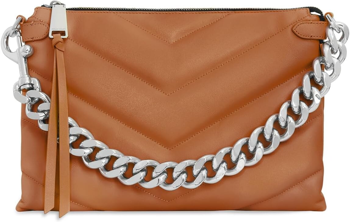 полезная сумка rebecca minkoff цвет silver Сумка Edie Maxi Crossbody Rebecca Minkoff, цвет Saddle