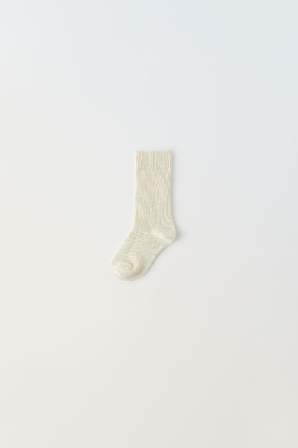 Короткие носки из полушерсти ZARA, экрю вяжем и валяем из шерсти любимые вещи