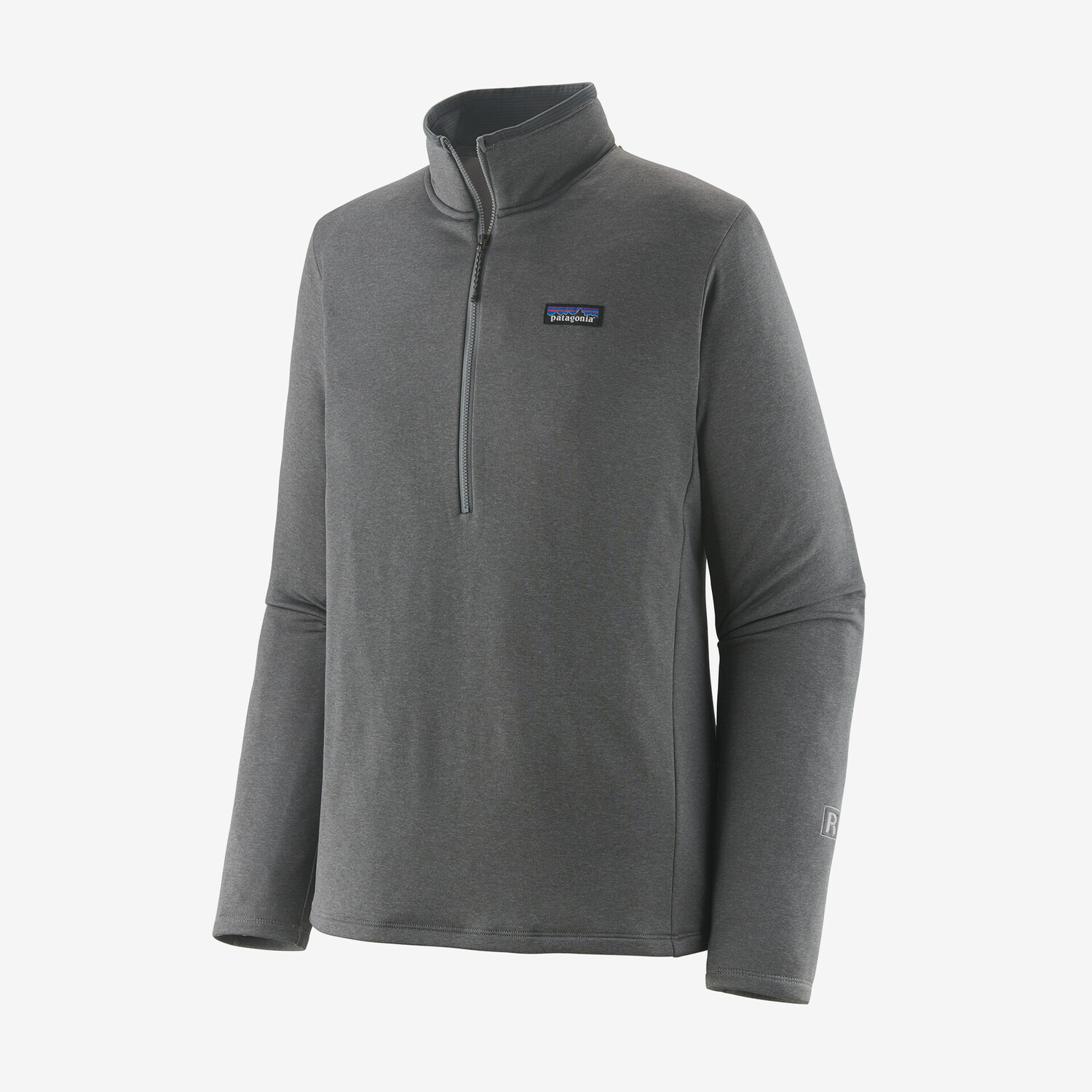 

Мужская повседневная рубашка на молнии R1 Patagonia, цвет Noble Grey - Salt Grey X-Dye