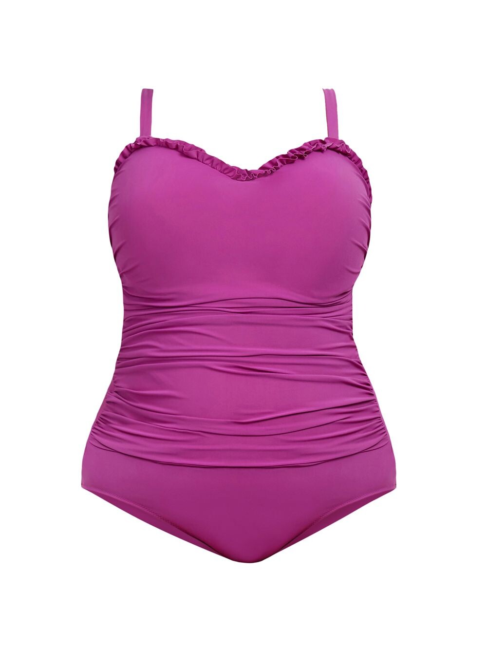 

Плюс слитный купальник с рюшами Gottex Swimwear, фиолетовый