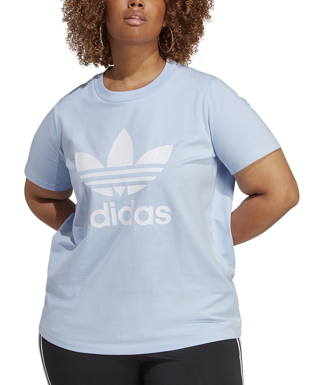 

Женская футболка с логотипом в виде трилистника, XS-4X adidas