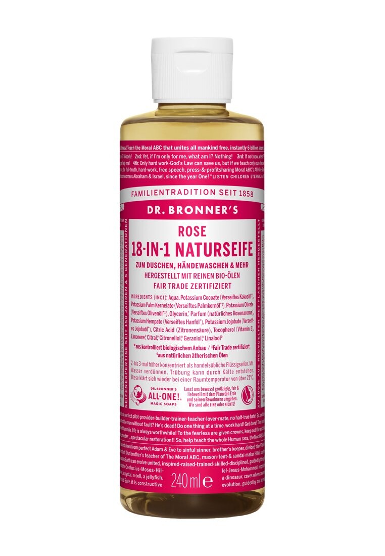 

Гель для душа 18-IN-1 NATURAL SOAP Dr. Bronner´S, цвет rose