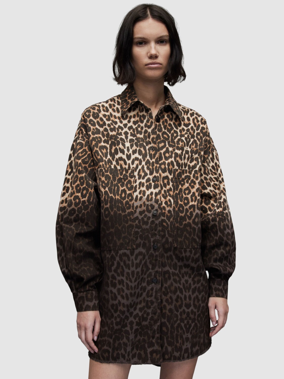 

Платье-футляр AllSaints Lily Oversize, коричневый/мульти