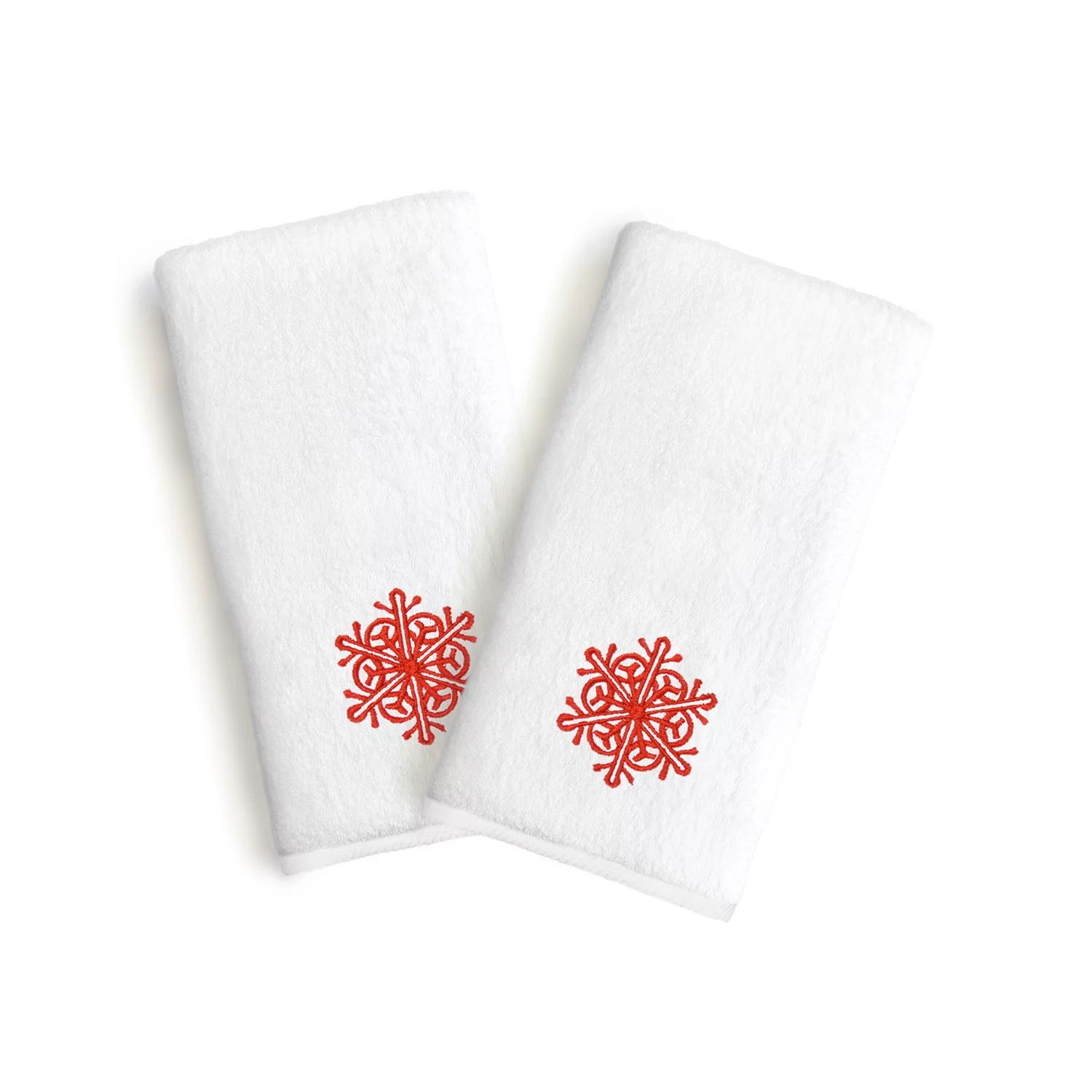 Linum Текстиль для дома Снежинка Праздничная вышивка Роскошные полотенца для рук в упаковке из 2 штук red snow bouquet