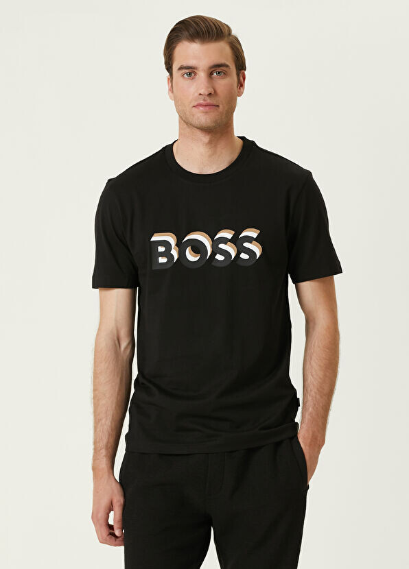 

Футболка с логотипом Boss, черный