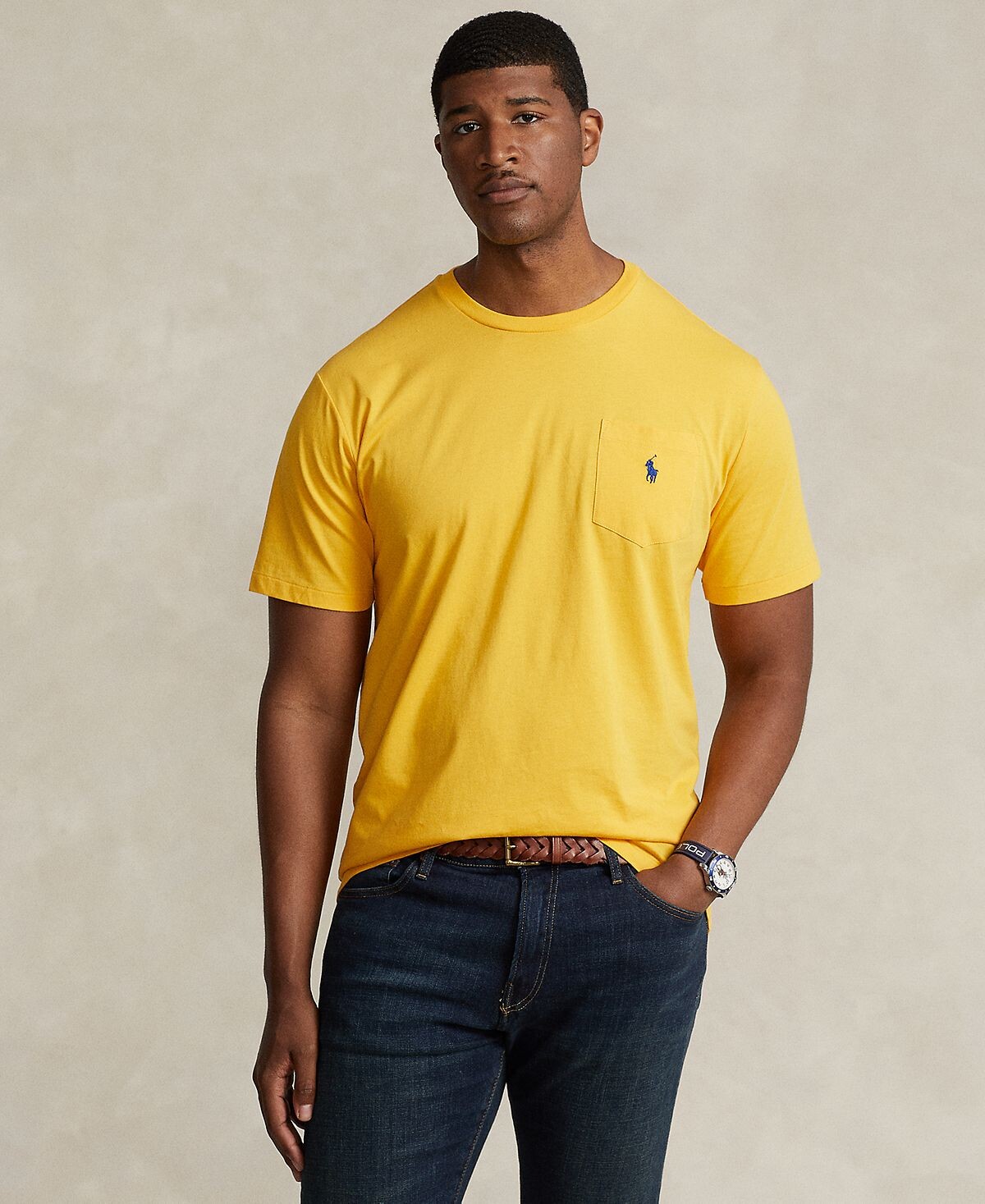 

Мужская футболка из хлопкового джерси с карманами Big & Tall Polo Ralph Lauren