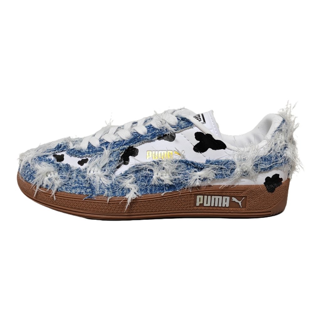 

Кроссовки Puma Army Trainer Skateboarding Shoes Unisex Low-top White/Blue/Black, голубой