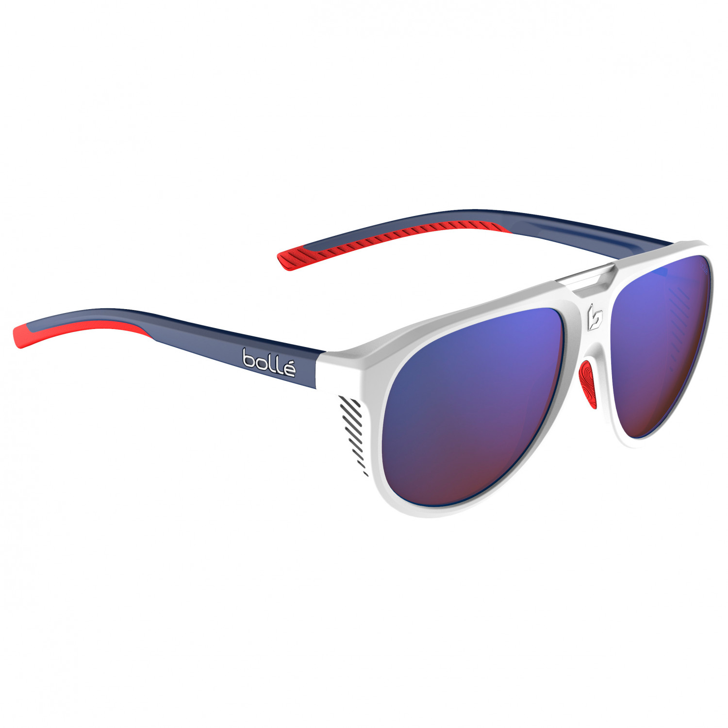 солнцезащитные очки spy flynn s3 vlt 15% цвет soft matte black red fade Солнцезащитные очки Bollé Euphoria S3 (VLT 15%), цвет White Blue Red Matte