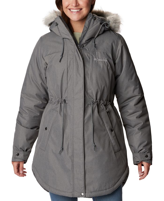 Женская куртка средней длины Suttle Mountain Columbia, серый куртка утепленная женская columbia suttle mountain long insulated jacket синий размер 46