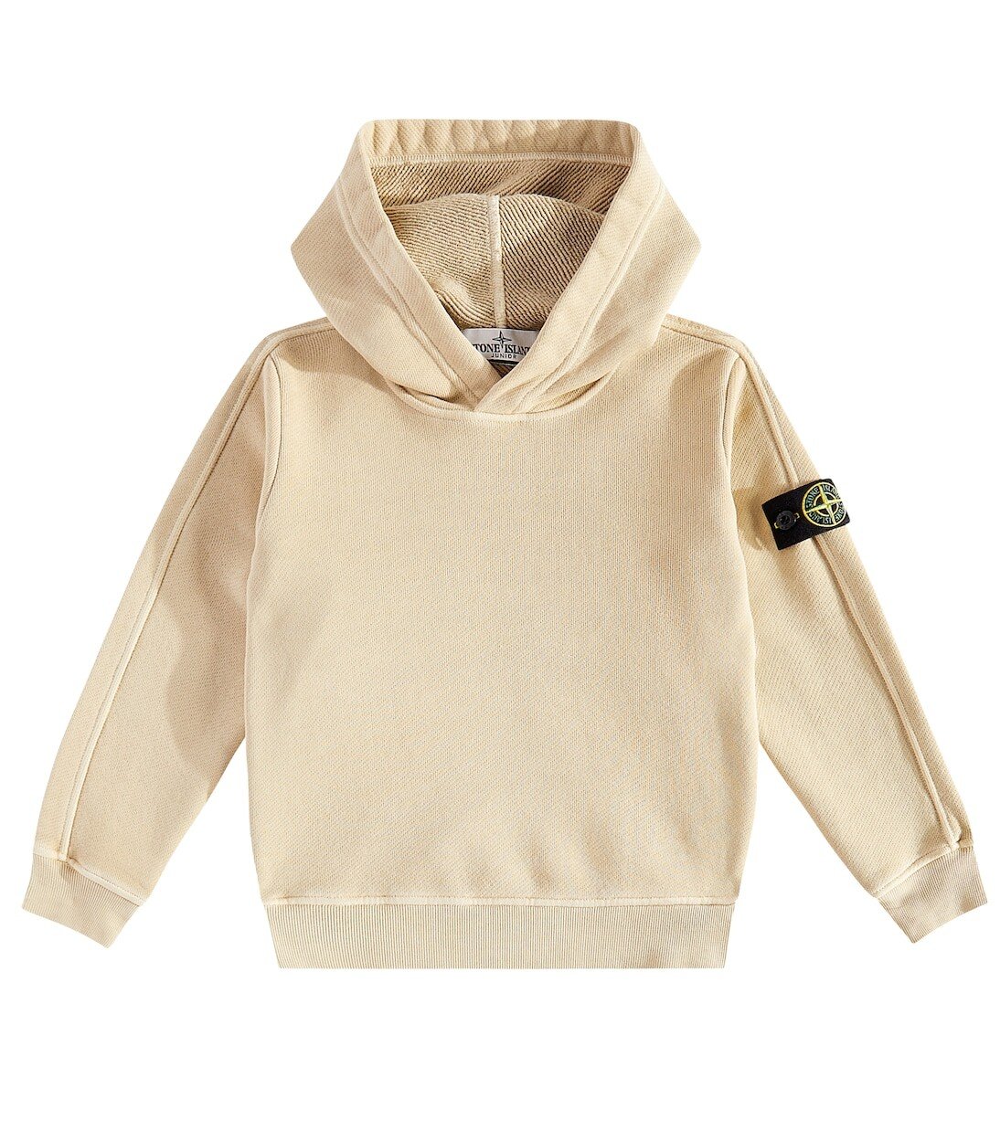 

Худи Compass из хлопкового джерси Stone Island Junior, бежевый