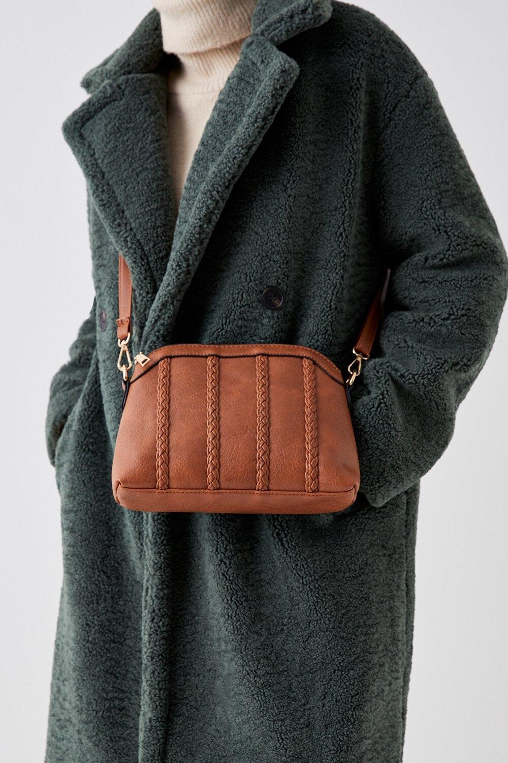 

Плетеная сумка через плечо Donna Dorothy Perkins, коричневый