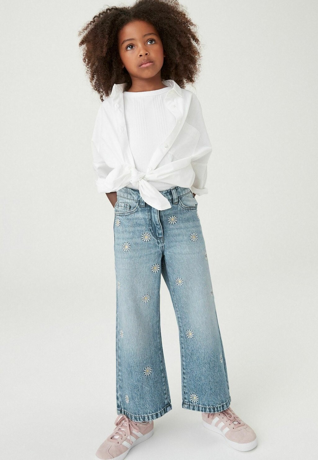 

Джинсы Baggy Floral Embroidered Next, цвет mid blue denim