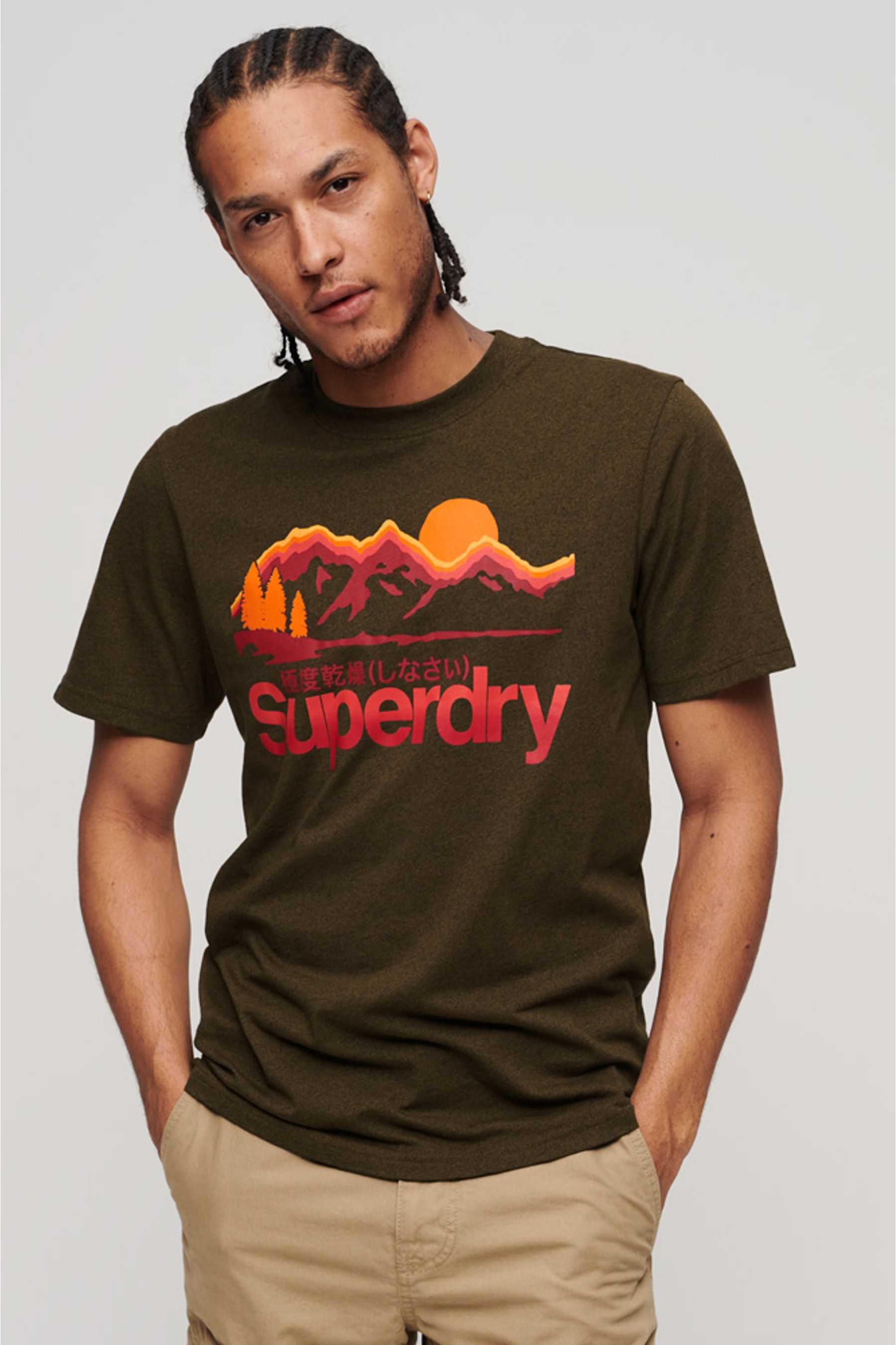 

Футболка с логотипом Core Great Outdoors Superdry, зеленый