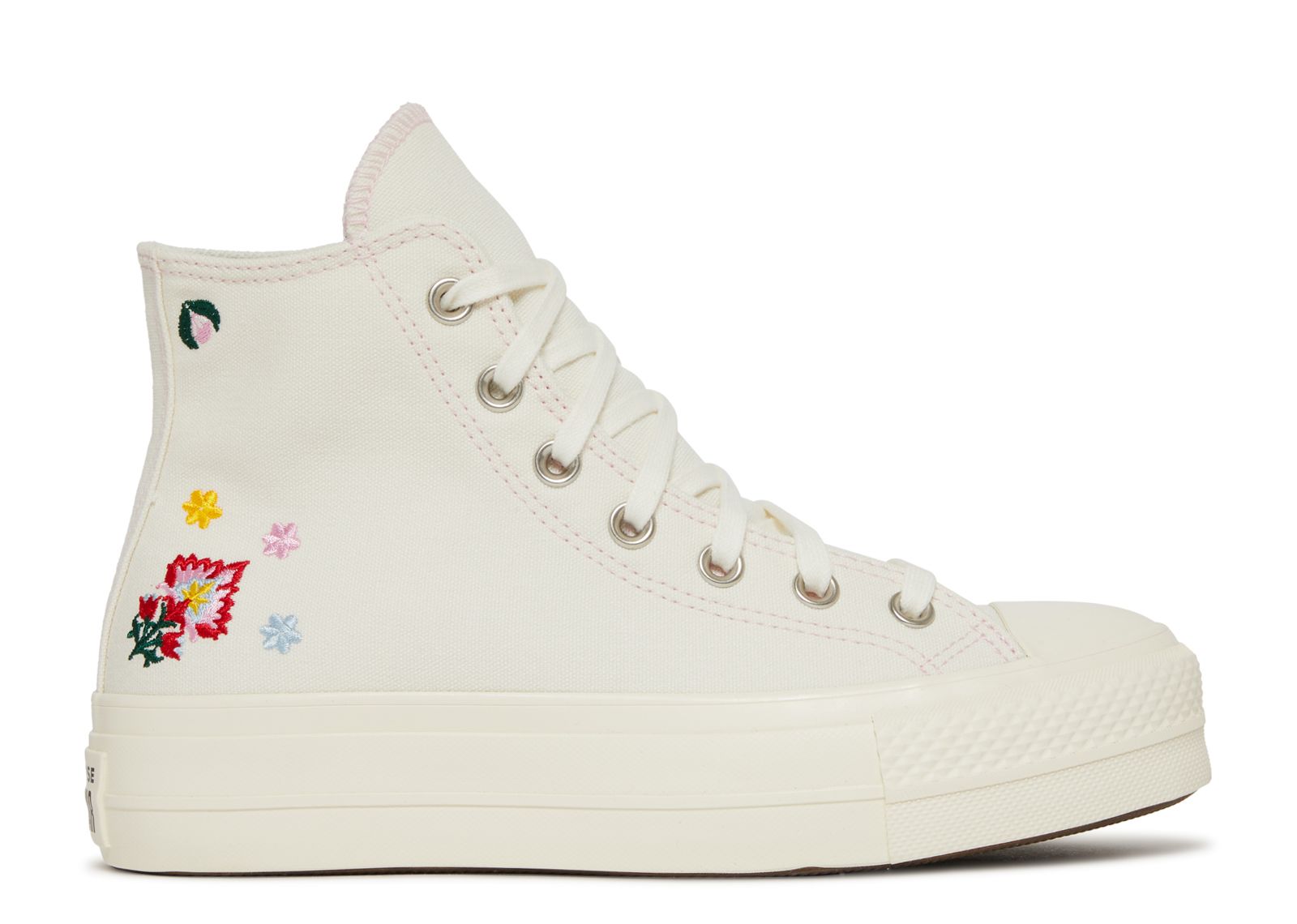 

Кроссовки Converse Wmns Chuck Taylor All Star Lift Platform High 'Floral Embroidery - Egret', кремовый, Бежевый