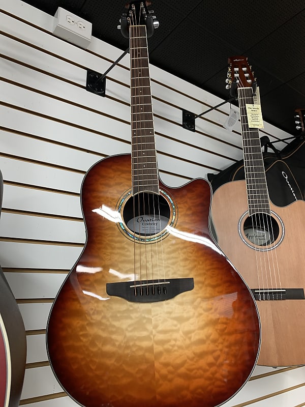 цена Акустическая гитара Ovation Celebrity Traditional Acoustic Electric Guitar Mid Depth Cognac Burst