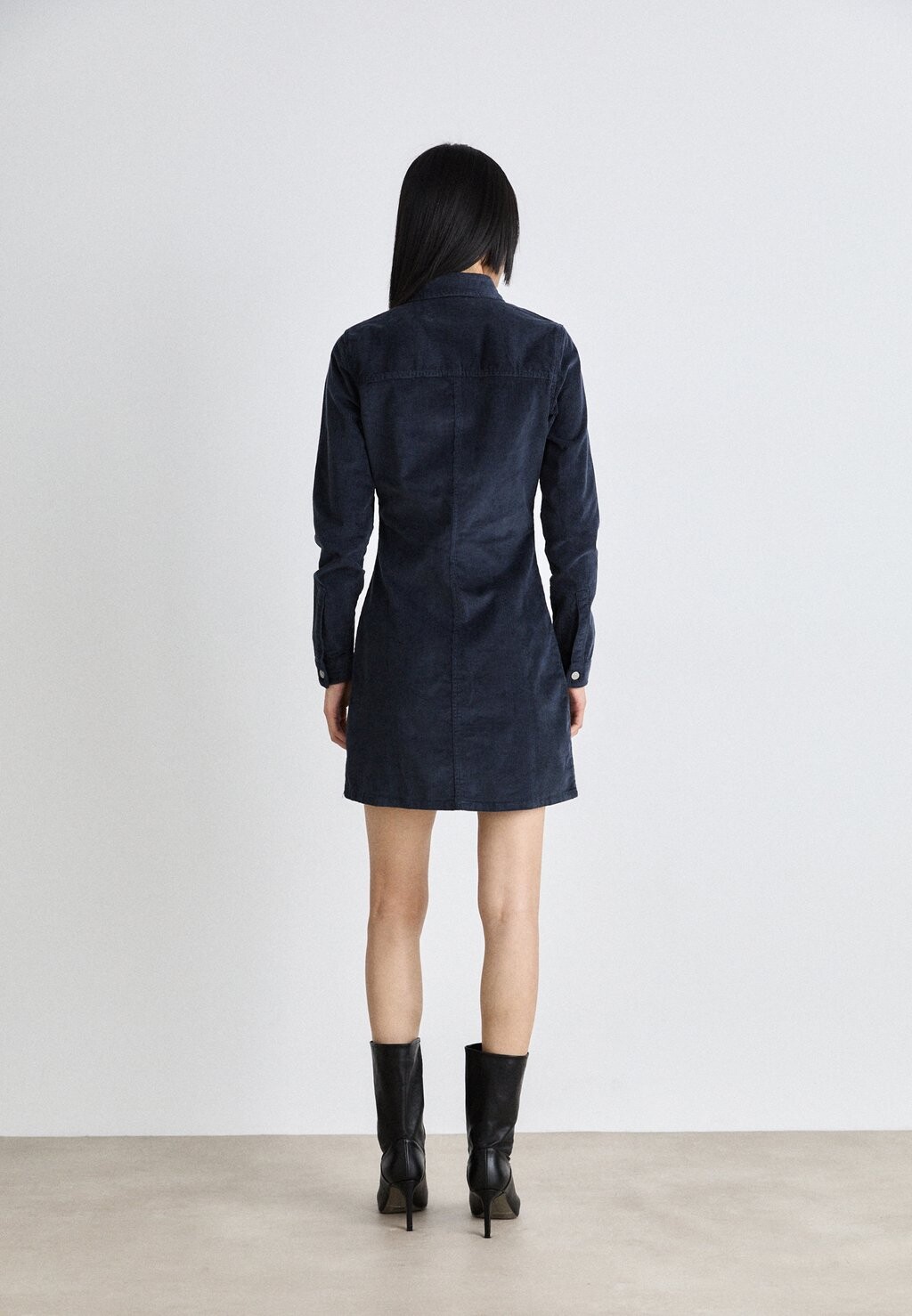 

Платье-рубашка на талии SLIM DRESS Tommy Hilfiger, темно-синий