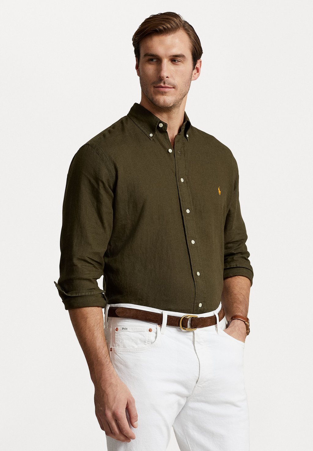 Рубашка Polo Ralph Lauren Big & Tall, оливковый