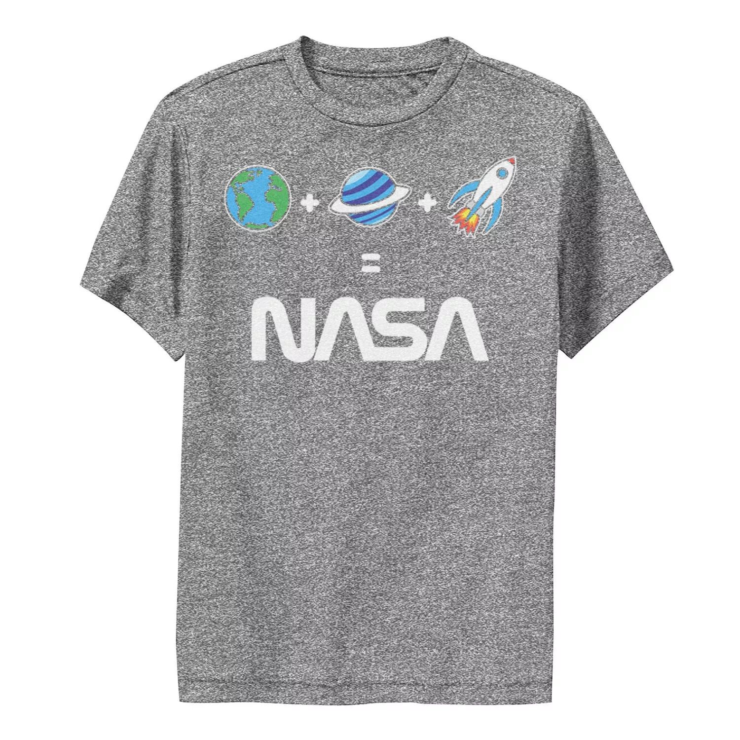 

Футболка NASA Earth Plus Planet Plus Rocket с графическим изображением NASA Emoji Performance для мальчиков 8–20 лет Licensed Character