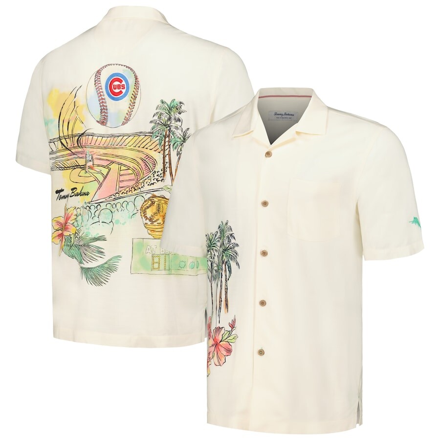 

Рубашка Tommy Bahama Chicago Cubs, кремовый