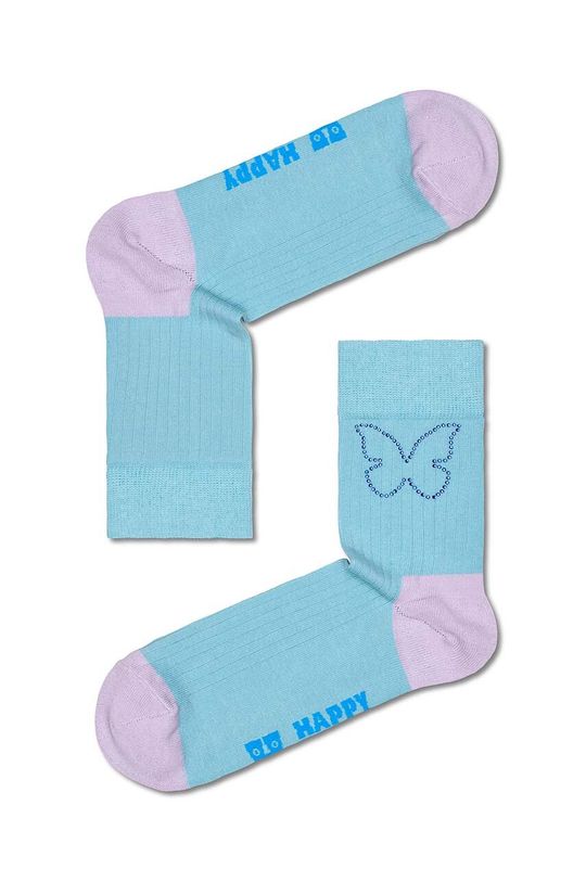 

Носки Crew со стразами Butterfly 1/2 Happy Socks, синий