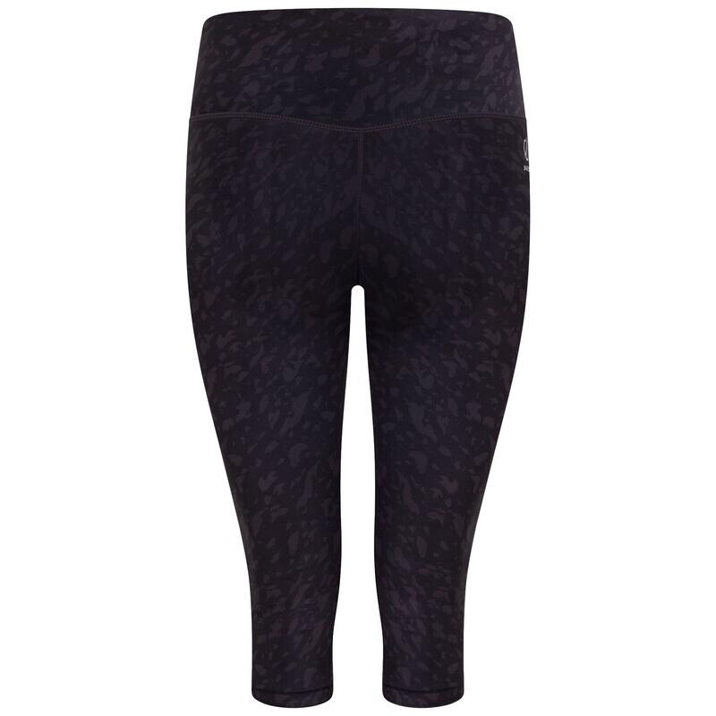 

Эффектные женские леггинсы 3/4 с узором листьев, черные DARE 2B, цвет negro