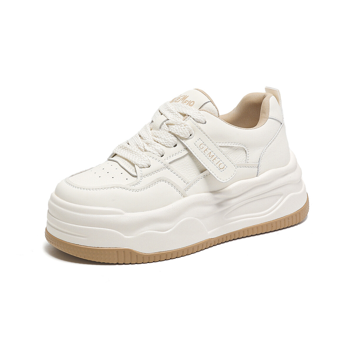 

Кеды, скейтборд обувь женская низкая Gemeiq, цвет Off-White Fleece-Lined