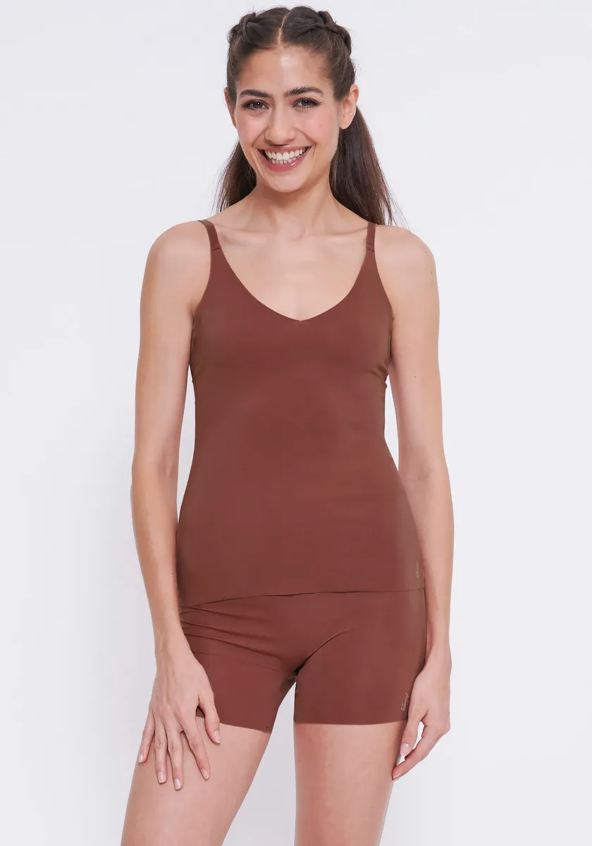 

Майка Sloggi "ZERO Feel 2.0 Spaghetti Top", бесшовная и невидимая, цвет Burnt Henna