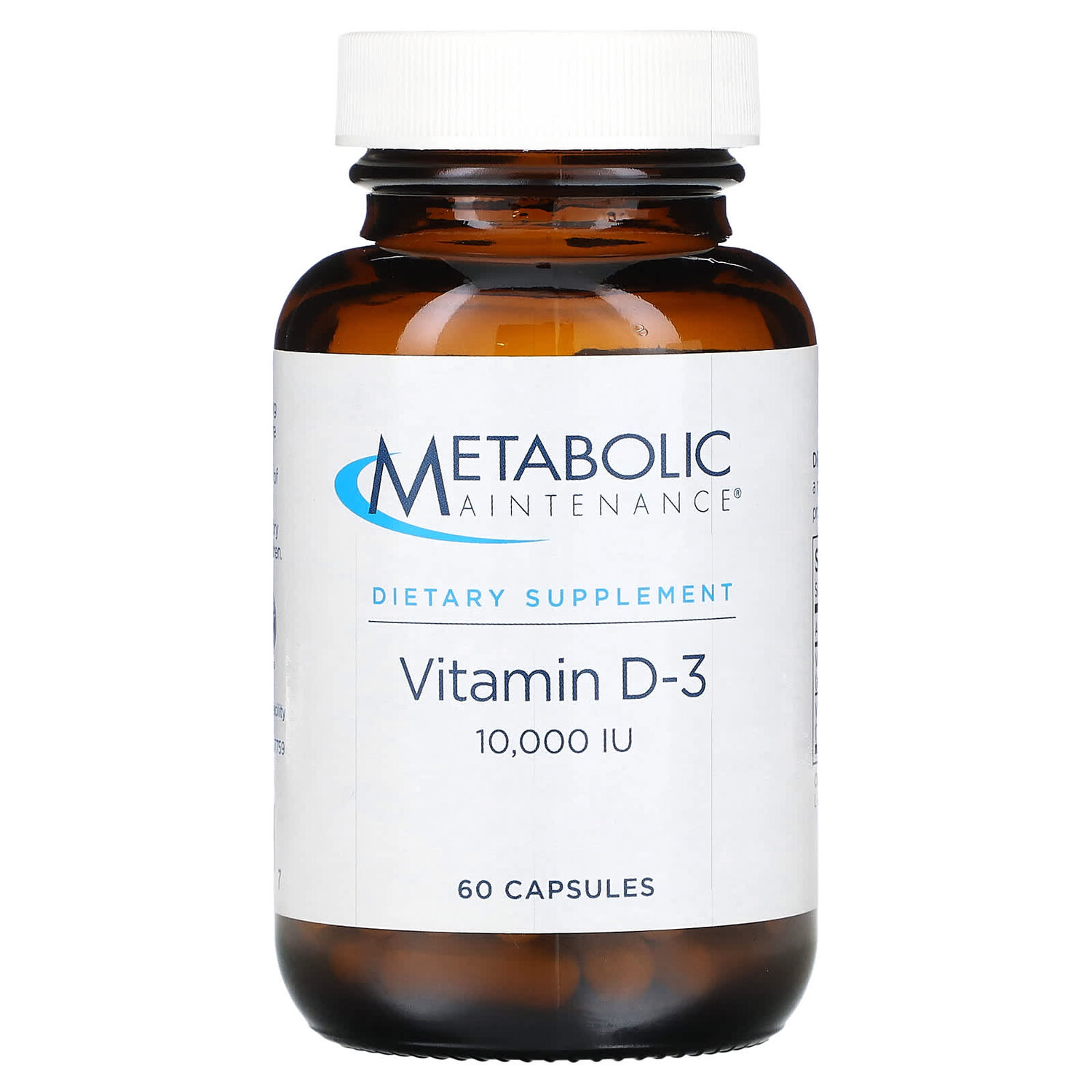 

Vitamin D-3, 10,000 IU, 60 Capsules, Metabolic Maintenance