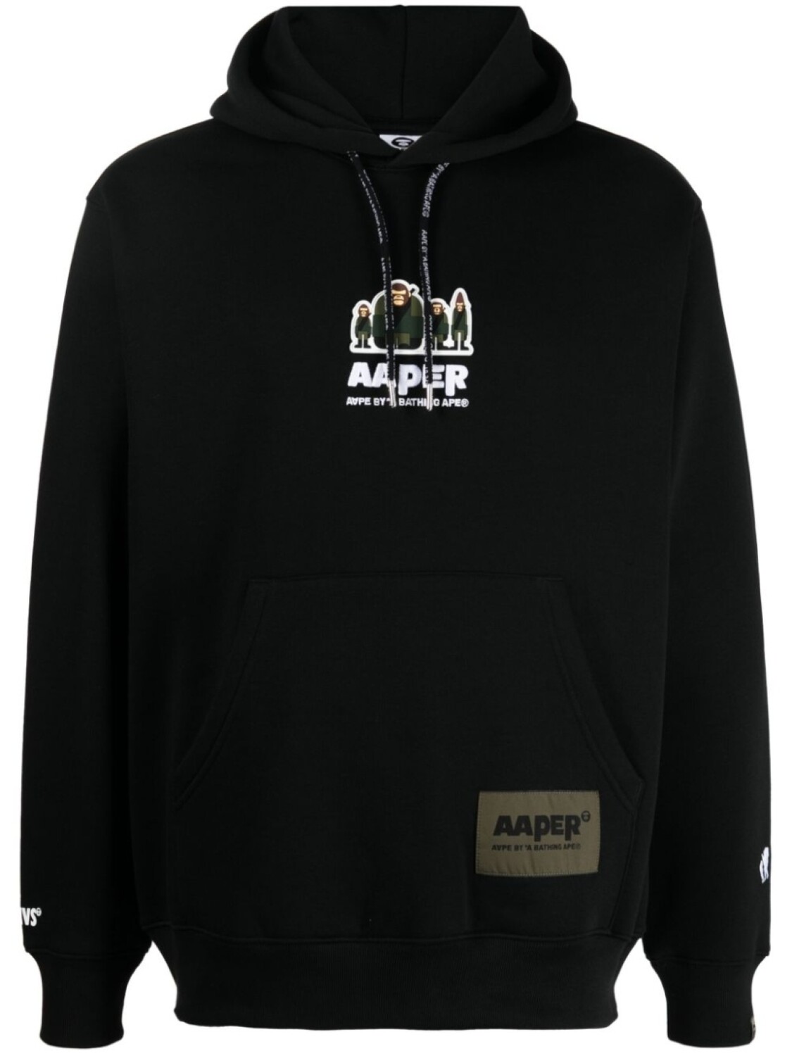 

Худи с кулиской и логотипом AAPE BY *A BATHING APE, черный