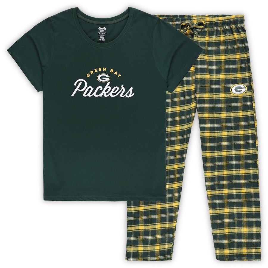 

Пижамный комплект Concepts Sport Green Bay Packers, зеленый