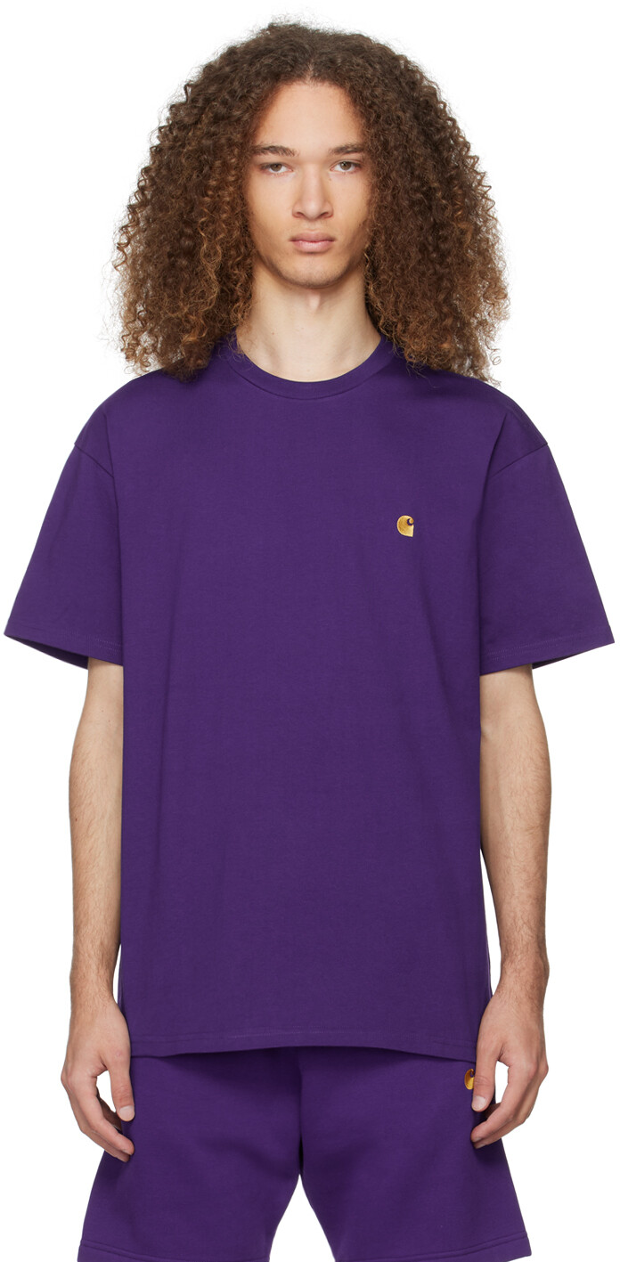 

Фиолетовая футболка «Погоня» Carhartt Work In Progress