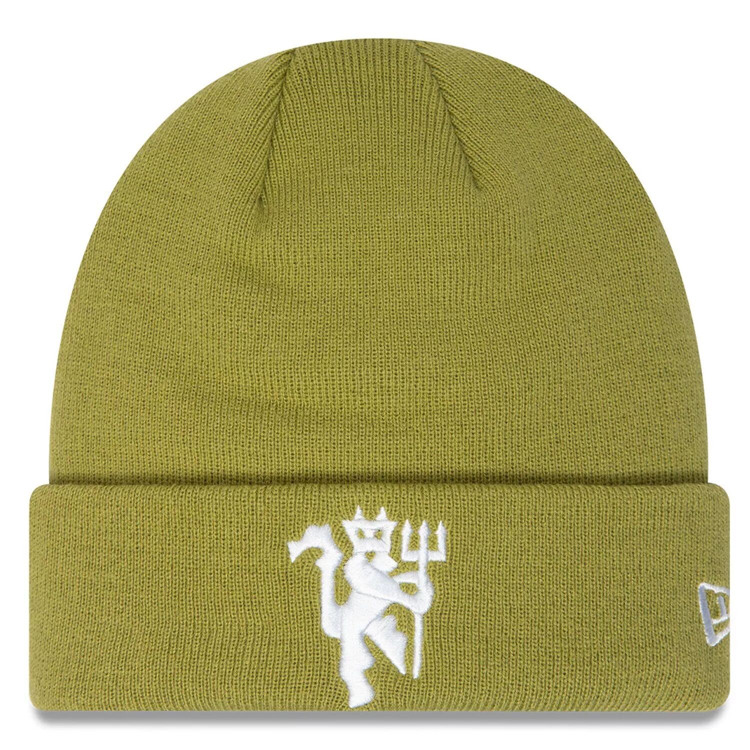 

Мужская зеленая вязаная шапка с манжетами New Era Manchester United Team