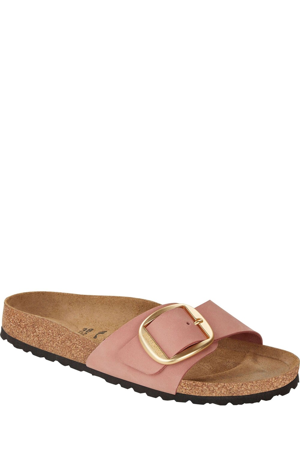 

Сандалии Nubuck Madrid от бренда с крупной пряжкой Birkenstock, розовый