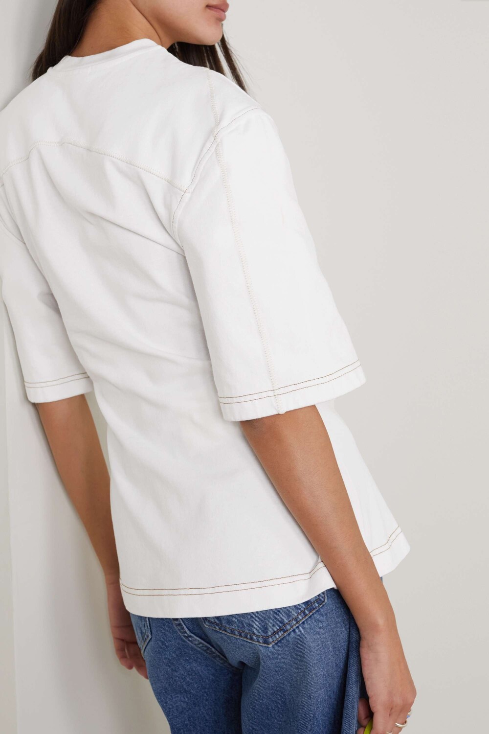 

JACQUEMUS футболка Camisa из хлопкового джерси, белый