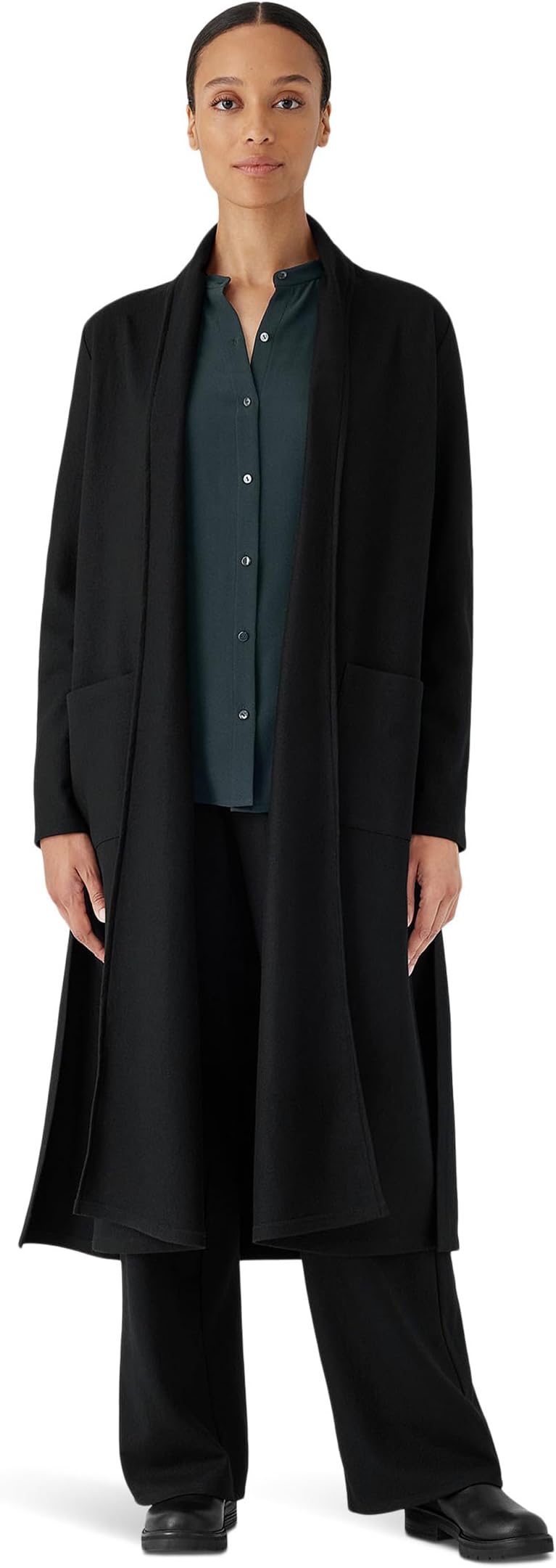 

Пальто Calf Length Jacket Eileen Fisher, черный