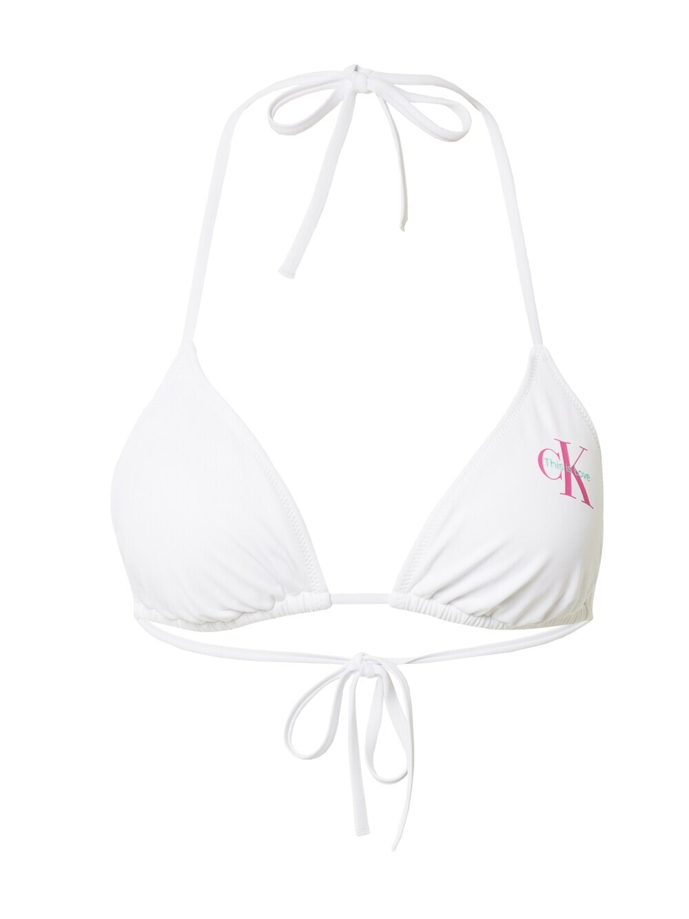 

Треугольный топ бикини Calvin Klein Swimwear, белый