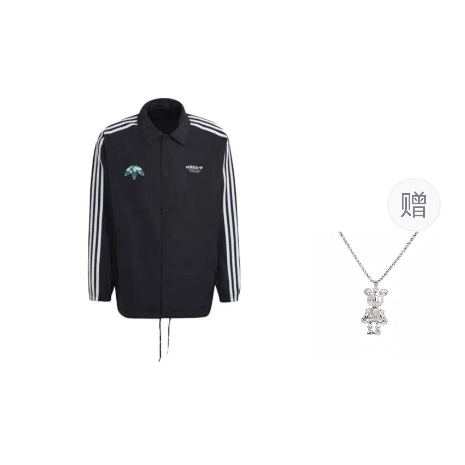 

Куртка унисекс черного цвета с ожерельями Adidas Originals