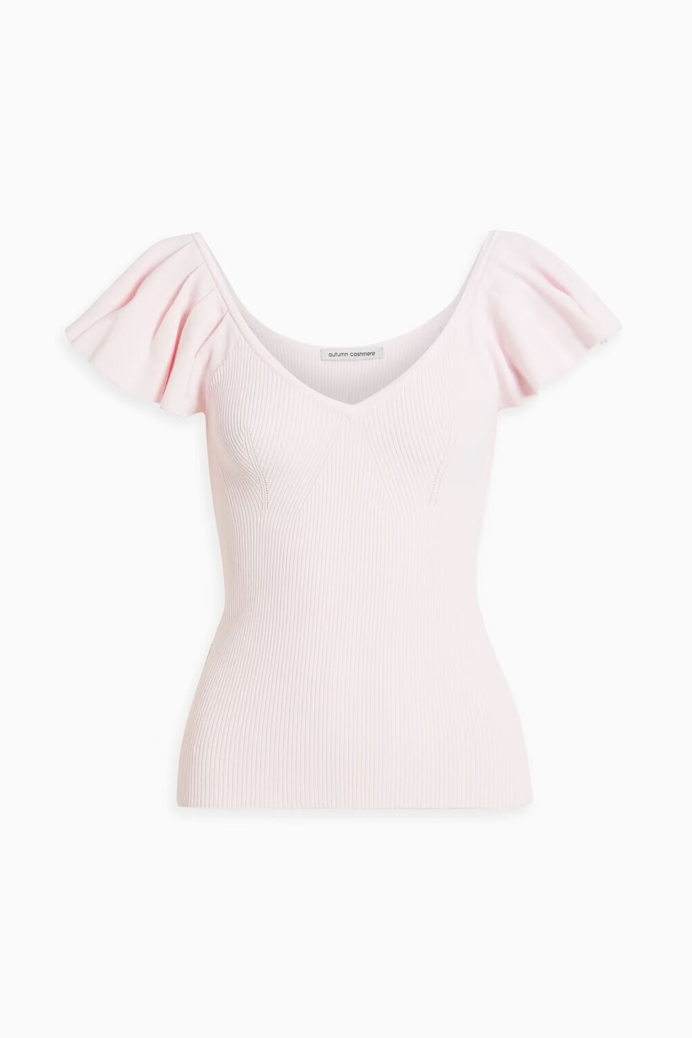 

Топ трикотажной вязки с рюшами Autumn Cashmere, розовый