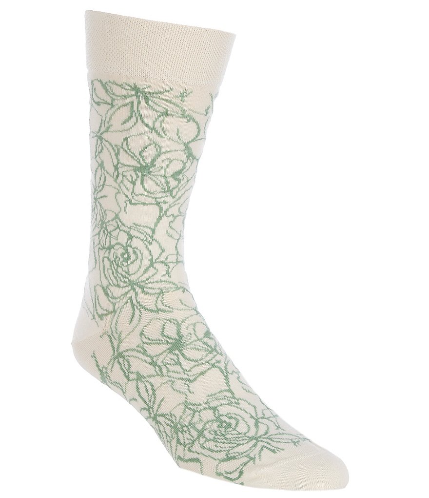 Классические носки до середины икры с цветочным узором Ted Baker London, бежевый
